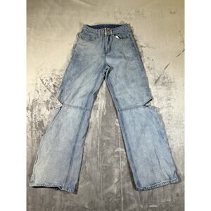 Bailey Rose Jeans Women's Size XS Blue Bootcut Distressed Stretch Denim